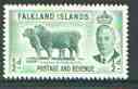 Falkland Islands 1952 Sheep KG6 1/2d green unmounted mint, SG 172*