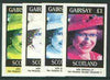 Gairsay 1986 Queen's 60th Birthday imperf souvenir sheet (£1 value) with AMERIPEX opt in blue, set of 4 progressive proofs comprising single & various composite combinations unmounted mint