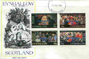 Eynhallow 1986 Queen's 60th Birthday imperf set of 4 (10p, 12p, 18p & 35p) opt'd AMERIPEX '86 in blue on cover with first day cancel