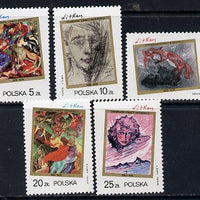 Poland 1985 Witkiewicz set of 5 unmounted mint, SG 3020-4