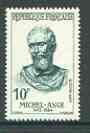 France 1957 Michelangelo 10f (from Famous Men set) unmounted mint SG 1358*