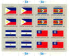 United Nations (NY) 1982 Flags of Member Nations #3 sheetlet of 16 containing flags of Philippines, Swaziland, Nicaragua & Burma each in blocks of 4 unmounted mint, SG 394a