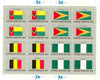 United Nations (NY) 1982 Flags of Member Nations #3 sheetlet of 16 containing flags of Cape Verde, Guyana, Belgium & Nigeria each in blocks of 4 unmounted mint, SG 398a