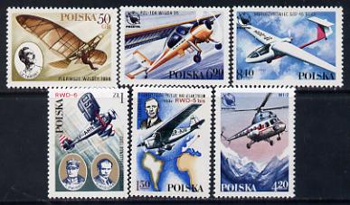 Poland 1978 Aviation History set of 6 unmounted mint (SG 2538-43)*