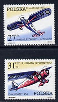 Poland 1982 Aircraft Challenge Competition set of 2 unmounted mint, SG 2808-9*