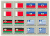 United Nations (NY) 1987 Flags of Member Nations #8 sheetlet of 16 containing flags of Bahrain, Haiti, Afghanistan & Greece each in blocks of 4 unmounted mint, SG 523a