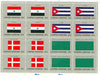 United Nations (NY) 1988 Flags of Member Nations #9 sheetlet of 16 containing flags of Yemen, Cuba, Denmark & Libya each in blocks of 4 unmounted mint, SG 544a