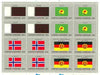 United Nations (NY) 1988 Flags of Member Nations #9 sheetlet of 16 containing flags of Qatar, Zaire, Norwar & Germany (Dem Rep) each in blocks of 4 unmounted mint, SG 548a