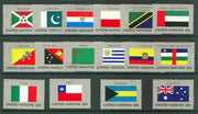 United Nations (NY) 1984 Flags of Member Nations #5 complete set of 16 unmounted mint, SG 434-49