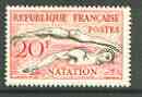 France 1953 Swimming 20f (from sports set) unmounted mint SG 1185*