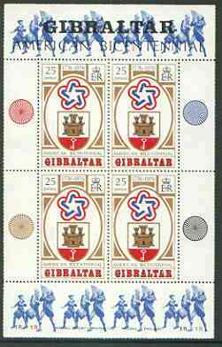 Gibraltar 1976 Bicentenary of American Revolution m/sheet unmounted mint, SG MS 362