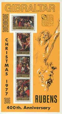 Gibraltar 1977 Christmas & 400th Birth Anniversary of Rubens m/sheet unmounted mint, SG MS 397