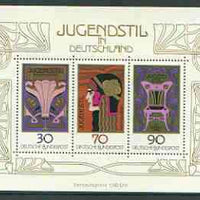 Germany - West 1977 Art Nouveau perf m/sheet unmounted mint, SG MS 1815