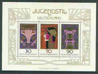 Germany - West 1977 Art Nouveau perf m/sheet unmounted mint, SG MS 1815