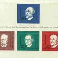 Germany - West 1968 Ardenauer Commemoration (1st issue) m/sheet unmounted mint, SG MS 1459