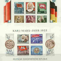 Germany - East 1953 Death Anniversary of Karl Marx set of 2 imperf m/sheets unmounted mint, SG MS E111b