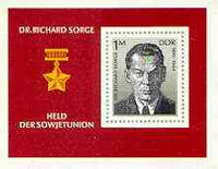 Germany - East 1976 Dr Richard Sorge (Soviet agent) m/sheet unmounted mint SG MS E1830