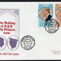 Belize 1973 Royal Wedding set of 2 on illustrated cover with first day cancel