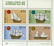 Portugal 1980 'Lubrapex 80' Stamp Exhibition m/sheet (Ships) unmounted mint, SG MS 1815