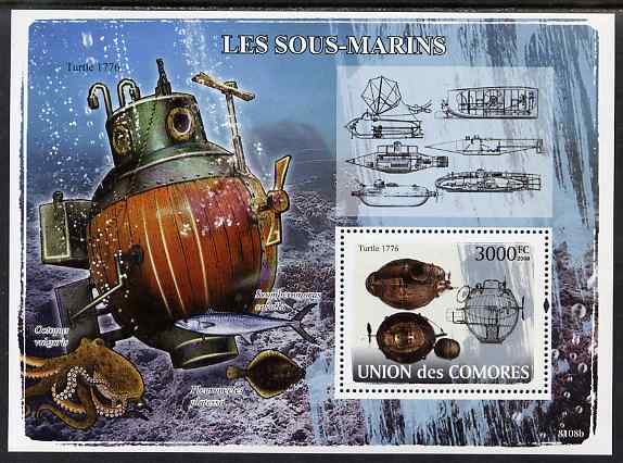 Comoro Islands 2009 Submarines perf s/sheet unmounted mint, Michel BL445