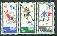 Malta 1978 Football World Cup set of 3 unmounted mint, SG 601-603*