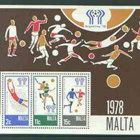 Malta 1978 Football World Cup perf m/sheet unmounted mint, SG MS 604