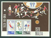 Malta 1978 Football World Cup perf m/sheet unmounted mint, SG MS 604