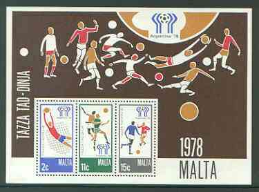 Malta 1978 Football World Cup perf m/sheet unmounted mint, SG MS 604