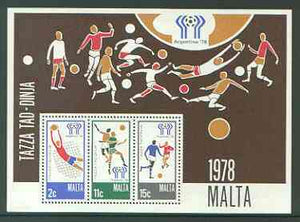 Malta 1978 Football World Cup perf m/sheet unmounted mint, SG MS 604
