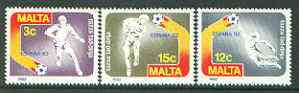 Malta 1982 Football World Cup set of 3 unmounted mint, SG 694-96