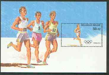 Belgium 1988 Seoul Olympics perf m/sheet (Running) unmounted mint, SG MS 2950