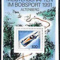 Germany 1991 World Bobsleigh Championships perf m/sheet unmounted mint, SG MS 2344