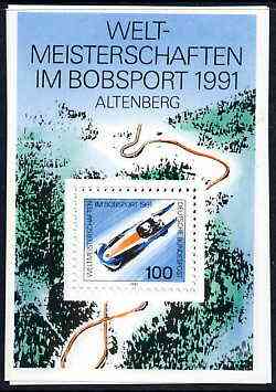 Germany 1991 World Bobsleigh Championships perf m/sheet unmounted mint, SG MS 2344