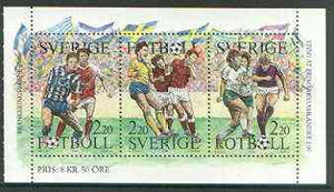 Sweden 1988 Swedish Football booklet pane unmounted mint SG 1414a