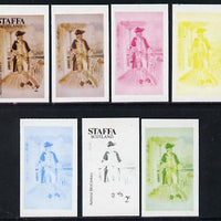 Staffa 1977 Sailor's' Uniforms 2p (Admiral 18th Century) set of 7 imperf progressive colour proofs comprising the 4 individual colours plus 2, 3 and all 4-colour composites unmounted mint