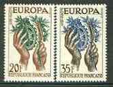 France 1957 Europa set of 2 (Agriculture) unmounted mint SG 1347-48