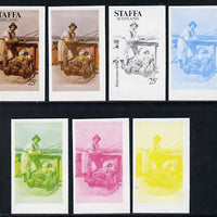 Staffa 1977 Sailor's' Uniforms 25p (Blake’s Men 1650) set of 7 imperf progressive colour proofs comprising the 4 individual colours plus 2, 3 and all 4-colour composites unmounted mint
