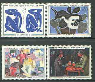 France 1961 Modern French Art set of 4 unmounted mint, SG 1551-54