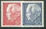 Germany - West Berlin 1967 Re-election of President Libke set of 2 unmounted mint, SG B308-9*