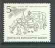 Germany - West Berlin 1969 The Cab Driver 5pf (from 19th Century Berliners set) unmounted mint SG B320*