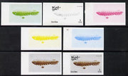Oman 1977 Airships 1b (SR-1 of Italy - 1918) set of 7 imperf progressive colour proofs comprising the 4 individual colours plus 2, 3 and all 4-colour composites unmounted mint