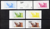 Oman 1977 Airships 3b (ZR-1 Shenandoah 1923) set of 7 imperf progressive colour proofs comprising the 4 individual colours plus 2, 3 and all 4-colour composites unmounted mint