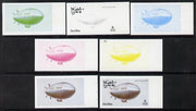 Oman 1977 Airships 4b (ZMC-2 of US Navy 1929) set of 7 imperf progressive colour proofs comprising the 4 individual colours plus 2, 3 and all 4-colour composites unmounted mint