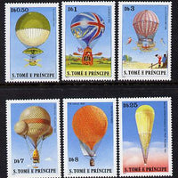 St Thomas & Prince Islands 1980 Balloons set of 6 unmounted mint