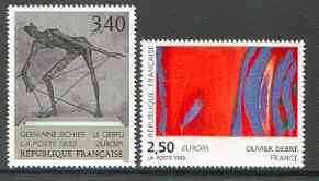France 1993 Europa (Contemporary Art) set of 2 unmounted mint SG 3119-20*
