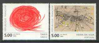 France 1993 Contemporary Art set of 2 unmounted mint SG 3154-55*