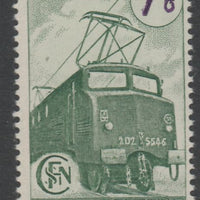France - SNCF Railway Parcel Stamp 1945 Electric Locomotive 7f8 green & violet unmounted mint, Yv 232*