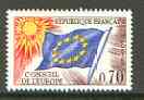 France - Council of Europe 1963 Flag 70c unmounted mint SG C15*