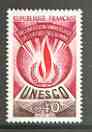 France - UNESCO 1969 Human Rights 40c unmounted mint SG U10
