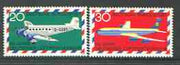 Germany - West 1969 50th Anniversary of Airmail Services set of 2 unmounted mint SG 1482-83*
